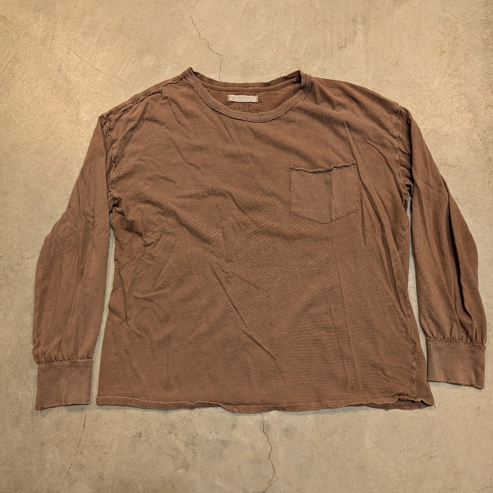We The Free Women Long Sleeve Pocket Tee in Brown